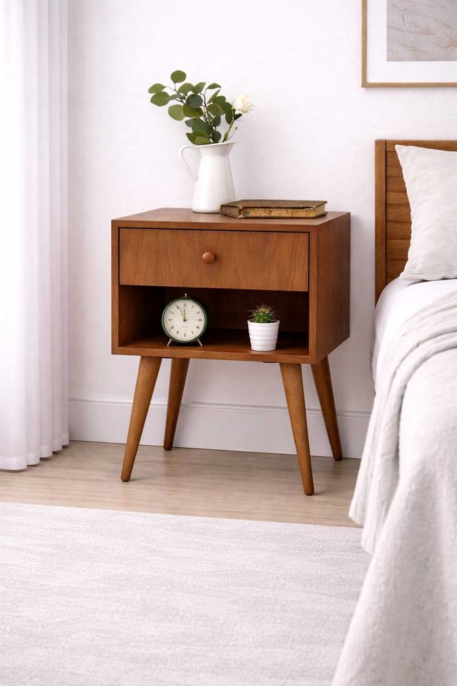 Par de Mesas de Cabeceira retro vintage estilo nordico