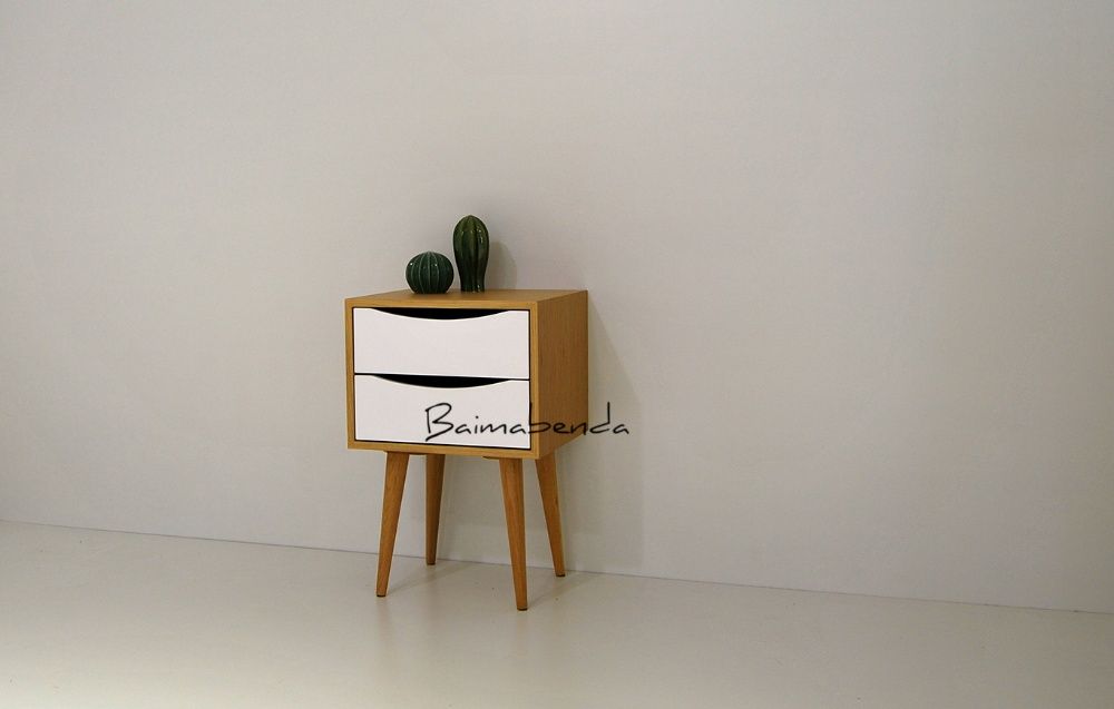 Par Mesas de Cabeceira / Retro Vintage / Estilo Nórdico
